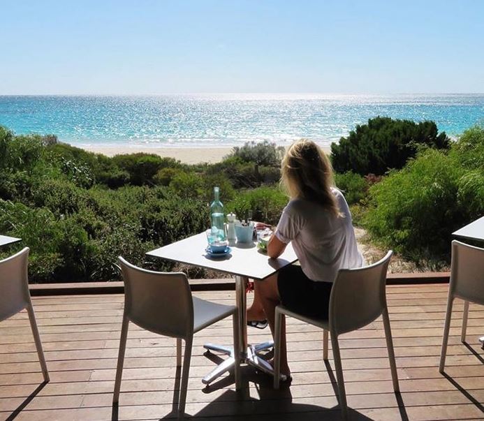 Coffee overlooking Bunker Bay beach. Image @twodutchabroad